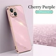 thumbnail image 1 of SaniMore for iPhone 14 Ultra-Thin Electroplated Camera Protection Case, Rugged PC Back Anti-Fingerprint Shockproof Heavy Duty Protective Case for iPhone 14 Women Men, Purple, 1 of 7
