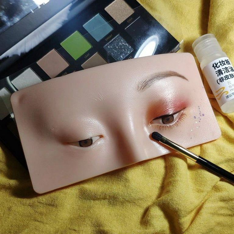 Makeup Practice face Eye Makeup Silicone Makeup Practice Board Realistic  Face