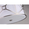 thumbnail image 3 of Woodbridge Lighting Regan 17" 3-Light Steel & Fabric Semi-Flush in Satin Nickel, 3 of 3