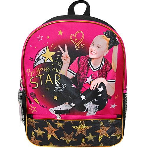 Details about   Jojo Siwa  Large Canvas Backpack Black Colorful Bow 16 Inches New 