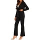 thumbnail image 4 of INSPIRAR CHIC Conjunto de Trabajo de 2 Piezas para Mujeres, Blazer Doble Botonadura y Pantalones Formales XS Negro, 4 of 6