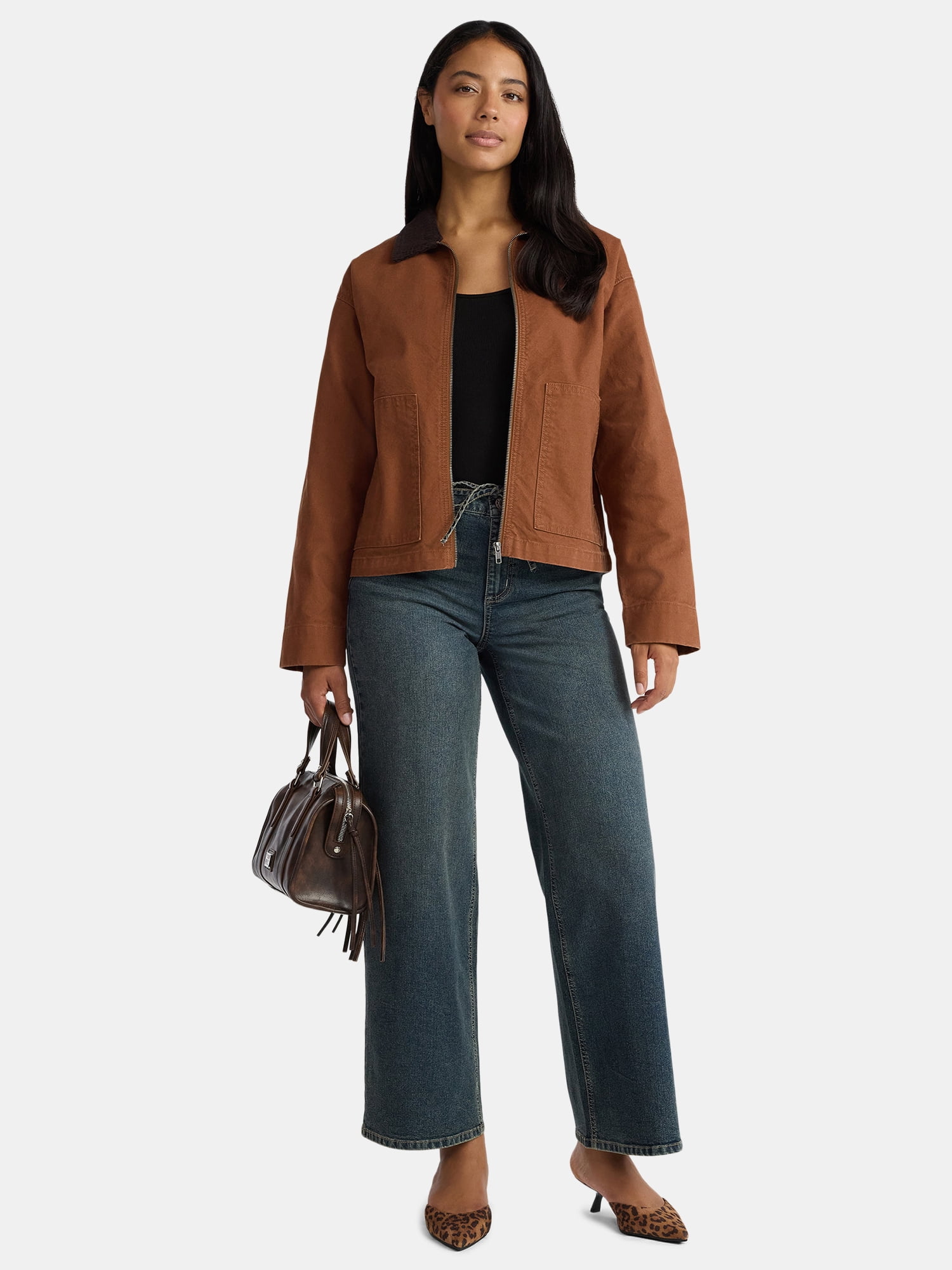 Madden NYC Women's Cotton Canvas Utility Jacket, Sizes XXS-XXL