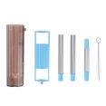 thumbnail image 1 of Straw, Environmental Protection Foldable Straw Stainless Steel Easy To Clean With Cleaning Brush For Office, 1 of 8