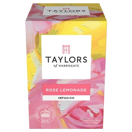 Worldwide Tea Rose - Taylors of Harrogate, Rose Lemonade Infusion, Tea Bags, 20 Ct