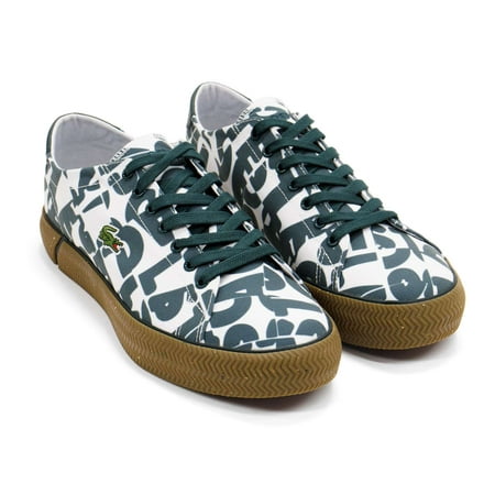 

Lacoste Men s Gripshot 0722 1 All-Over Print Canvas Casual Sneakers White \ Dark Green 10 M US