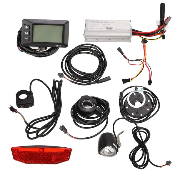 Kit de Conversión para Bicicleta Eléctrica - Controlador de 25A, Panel LCD GD01, Kit de Luz Delantera y Trasera, Motor de 750W YUNYI BRAND Deportes