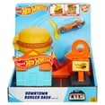 thumbnail image 4 of Hot Wheels Downtown Burger Dash Vehicle Playset with Car Launch, 4 of 5