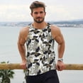 thumbnail image 6 of Gukieu Abstract Watercolor Print Men's Quick Dry Fitness Vest, Round Neck Sleeveless Fitness Bodybuilding Top-XX-Large, 6 of 7