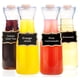 thumbnail image 1 of Juego de garrafas de vidrio AYL de 1 litro con tapas para agua, vino, zumo y leche, 1 of 8