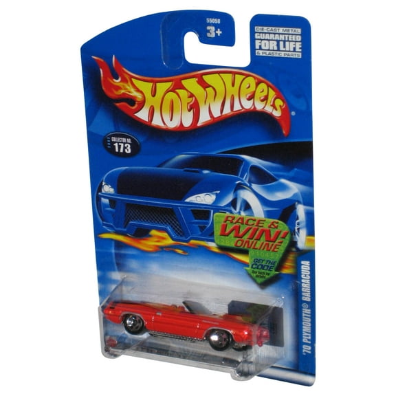 Hot Wheels Red '70 Plymouth Barracuda (2002) Mattel Die-Cast Toy Car #173