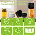 thumbnail image 3 of Electric Mason Jar Vacuum Sealer Kit with Wide Mouth Regular Lid and Bottle Opener, 80KPa Strong Suction Kitchen Gadget, Cordless Rechargeable Vacuum Sealer for Food Storage and Fermentation, 3 of 8