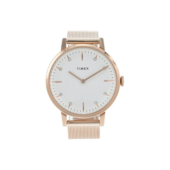 Timex Womens Midtown 36mm Watch - White Dial Rose gold-Tone case & Bracelet