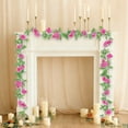 thumbnail image 6 of Costeam 9-head Artificial Rose Rattan Wall Hanging，Romantic Floral Garland for Valentine’s Day and Home Decor，Wall Accessory, 6 of 6