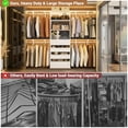 thumbnail image 4 of Aheaplus Closet System with 4 Drawers, 8FT Wood Closet Organizer System, 96’’ Closet Built In System Tower with Shelves, Walk-in Closet Wardrobe Clothes Garment Rack, Fits Spaces 4-9 ft, White, 4 of 8