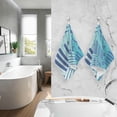 thumbnail image 5 of Coolnut Blue Music Grades Patterned Hand Towels 2 PCS, Cotton Bath Towel for Drying Face Hands Body Decorative Water Absorbent Lightweight Towels for Bathroom Ktichen Travel Gym, 16"x28", 5 of 6