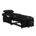 thumbnail image 4 of 4 in1 Multi-Function Single Sofa Bed with Storage Pockets,Tufted Single Pull-out Sofa Bed with Adjustable Backrest and Pillows ,Convertible  Chaise Lounge for iving spaces or guest rooms (Black), 4 of 9