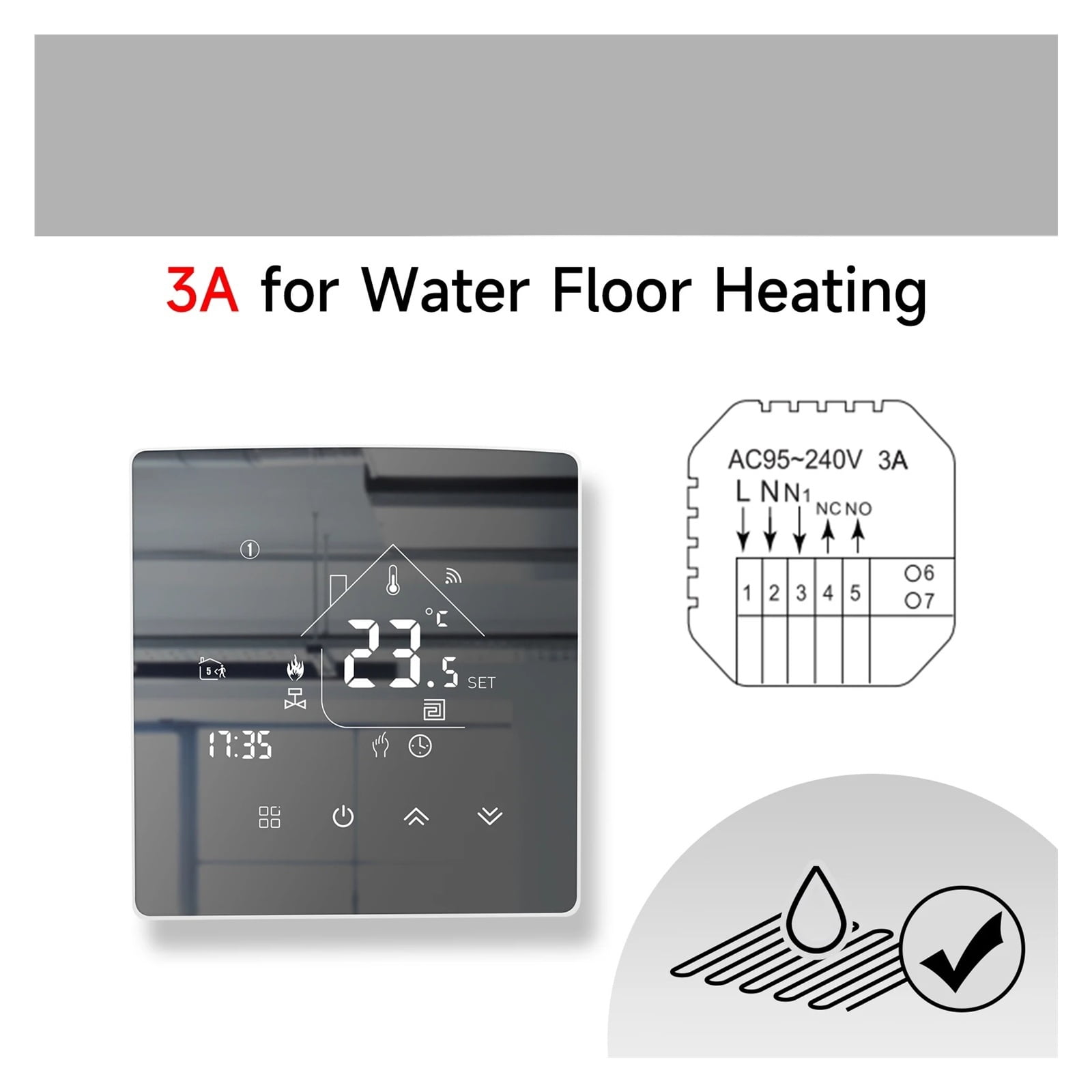 WiFi Water/Electric Warm Floor Heating Thermostat Gas Boiler Temperature Regulator