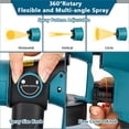 thumbnail image 4 of Rociador de Pintura Inalámbrico Compatible con Batería Ma*kita, Rociador de Pintura Eléctrico Pistola de Pintura HVLP con 3 Patrones 4 Boquillas de Tamaño para Pintar en Casa Muebles Gabinetes (Solo, 4 of 7