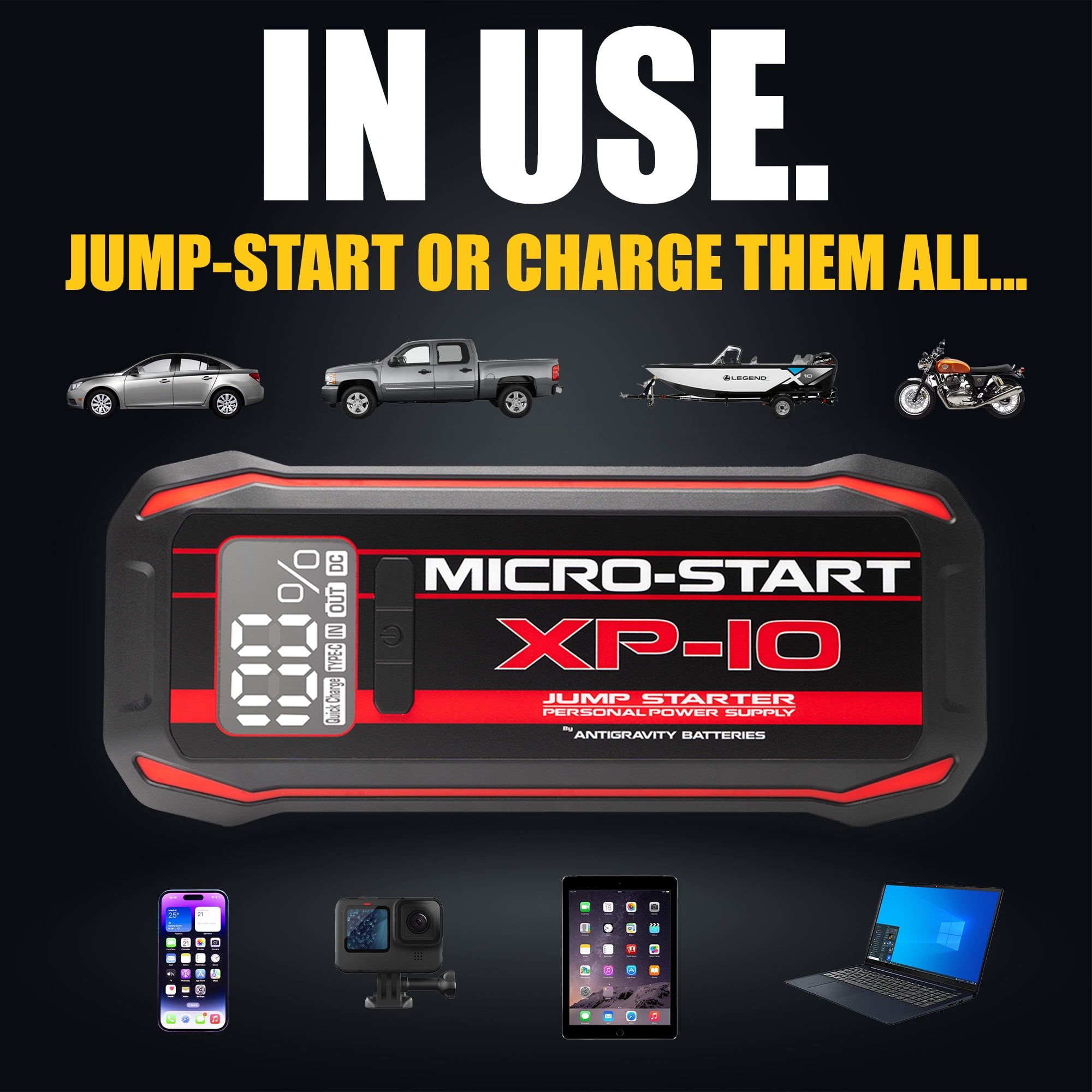 Antigravity Micro-Start XP-10 3000A 12V Lithium Jump Starter Portable Power Supply