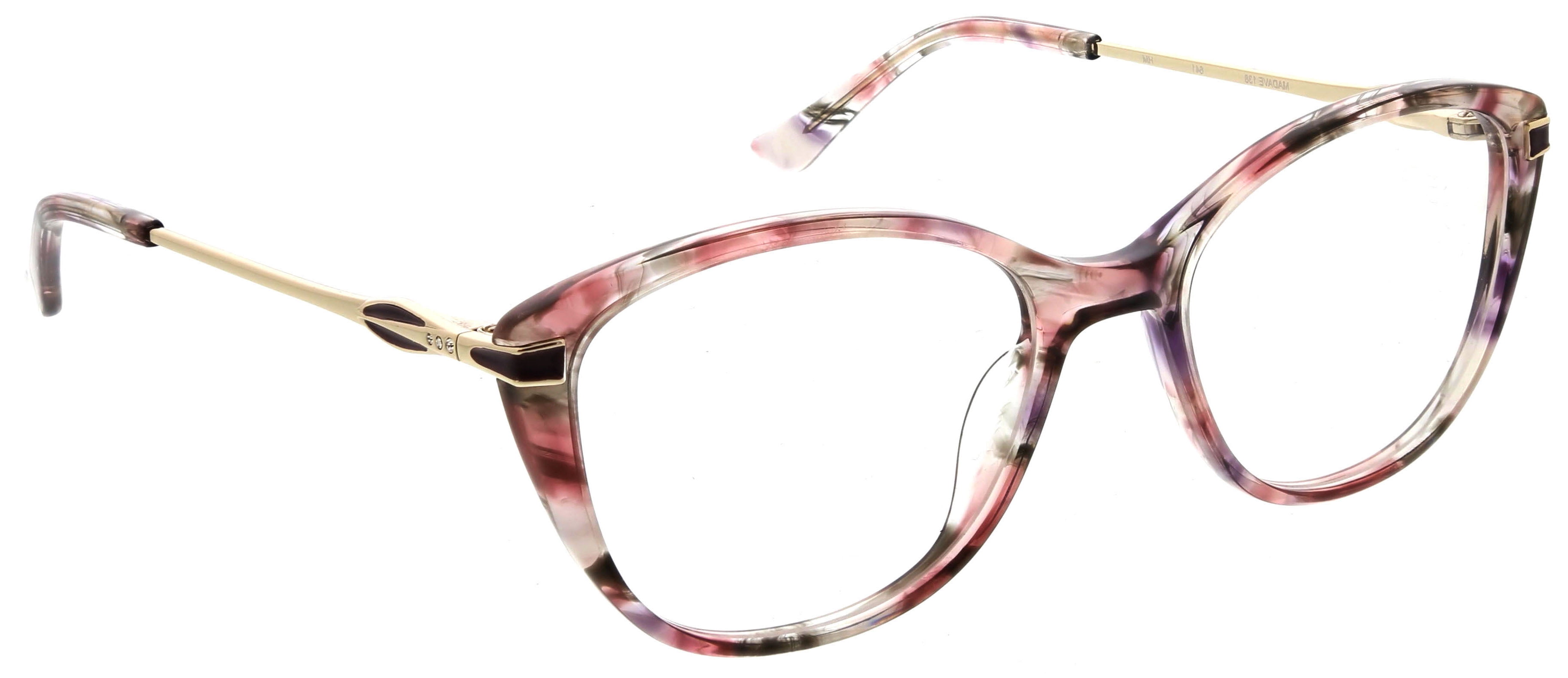 Madison Avenue Women's MAL138 Berry Smoke Multi Eyeglass Frames with Case