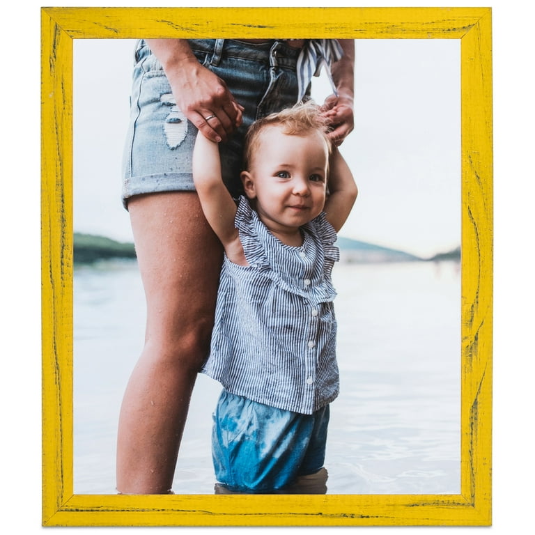 ArtToFrames 18.5 x 12.5 Wood Picture Frame, Yellow - Walmart.com