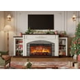 thumbnail image 3 of 80" Electric Fireplace with Mantel, TV Stand for TVs Up to 90 Inch, Entertainment Center with Storage for Bedroom, 30'' Fireplace Insert Heater for Living Room, 3 of 7