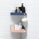 thumbnail image 2 of Estante de ducha sin taladrar, almacenamiento y organización del baño, soporte para jabón de ducha, estante para baño, incluye 4 pegatinas adhesivas, azul marino, 2 of 5