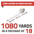 thumbnail image 3 of Simply Cool Packing Tape 18 Rolls, Clear Heavy Duty Shipping & Packaging Tape for Boxes, Moving, Mailing & Storage – Strong, 1.88” Wide x 60 Yards Per Roll, 1080 Yards Total, 3 of 7