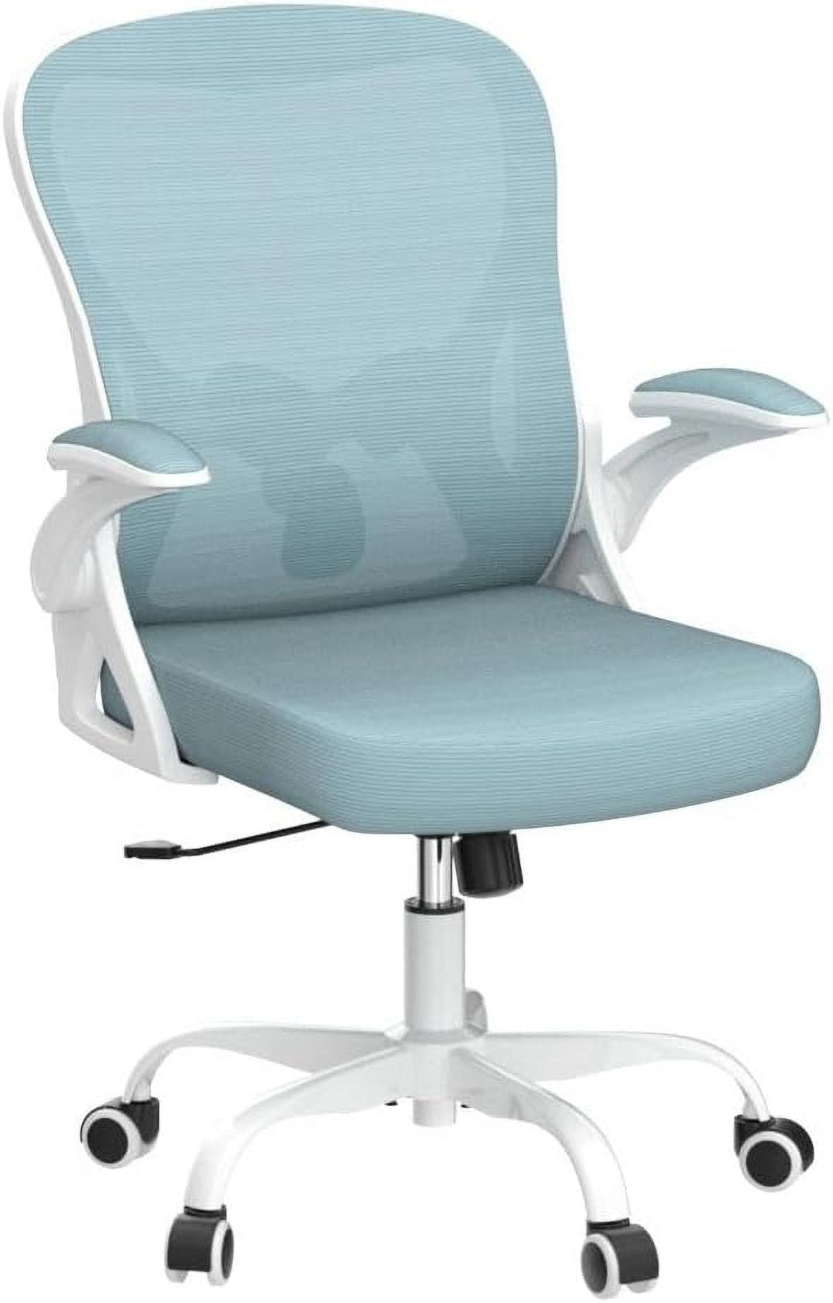 Office Chair, Ergonomic Desk Chair with Adjustable Height and Lumbar Support Swivel Desk Computer Chair with Flip up Armrests for Conference Room, Drak Gray