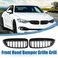 thumbnail image 2 of Unique Bargains No.51137294813/51137294814 Front Hood Bumper Grille Grill for BMW 4 Series Left and Right 1 Pair, Black, 2 of 6