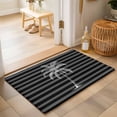 thumbnail image 2 of Area Rug 2x3ft, Vintage Summer Coastal Palm Tree Washable Rugs for Living Room Bedroom, Black Gray Stripes Soft Non-slip Area Rugs Rectangle Floor Carpet for Dining Room, 2 of 9