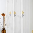 thumbnail image 4 of Dolce Mela DMC726 Calabria - Sheer Curtain Panel, White - Tall, 4 of 6