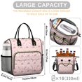 thumbnail image 4 of Unicorn and Wing Pink Pattern Insulated Leakproof Lunch Box for Women, Large Lunch Bag for Tween Teen Adult, Loncheras Para Mujer for Work Beach Travel Picnic Camping, 4 of 5
