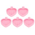 thumbnail image 2 of Almohadilla de silicona para limpieza de brochas de maquillaje, 5 piezas Tazón de limpieza de brochas de maquillaje de silicona Eliminación de residuos en forma de corazón portátil Esponja plegable Al, 2 of 5