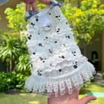 thumbnail image 5 of Dog Clothes Summer Print Girls Straps Dress For Small Dogs Chihuahua Poodle Bow Puppy Sling Dresses Skirt White XS, 5 of 5