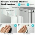 thumbnail image 5 of GVN Kitchen Trash Can,13.2 Gal Slim Kitchen Trash Can with Wing Lids and Stainless Steel Frame, 5 of 9