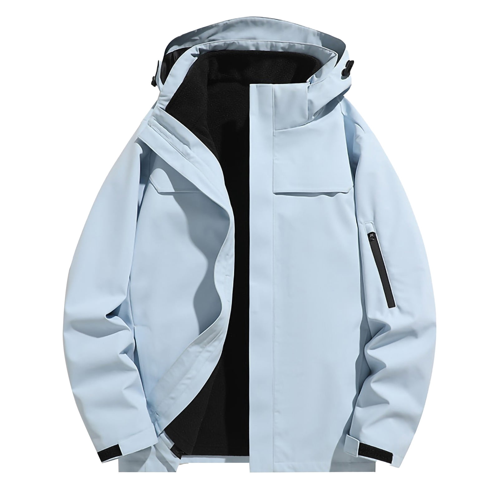 Veste Imperméable Homme Léger Coupe-vent - Capuche - Respirante Et Déperlante - Pliable En Poche - Pour Randonnée, Running, Vélo, Urbain - Poids 350g
