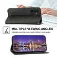 thumbnail image 4 of Case for Samsung Galaxy A13 5G, Magnetic Matte Premium PU Leather Stand Flip Cover with Card Slots and Wallet, Shockproof and Full Body Protection Compatible with Galaxy A13 5G - Black, 4 of 10