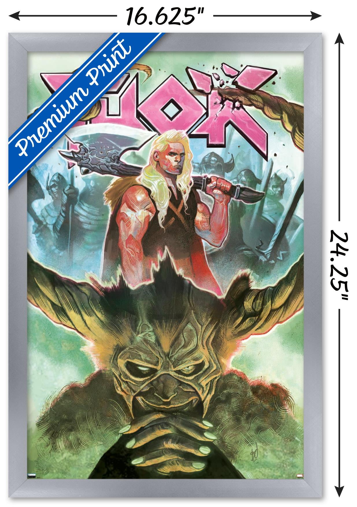 Marvel Comics - Loki - Thor #7 Wall Poster, 14.725" x 22.375", Framed