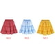 thumbnail image 5 of Falda de playa con volantes florales para niñas y mujeres, minifalda acampanada de cintura alta para niñas Eigraketly FS11181-02, 5 of 7
