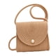 thumbnail image 4 of Bolso bandolera tejido para mujer, bolso de playa bohemio, bolso de hombro para vacaciones Caqui, 4 of 9