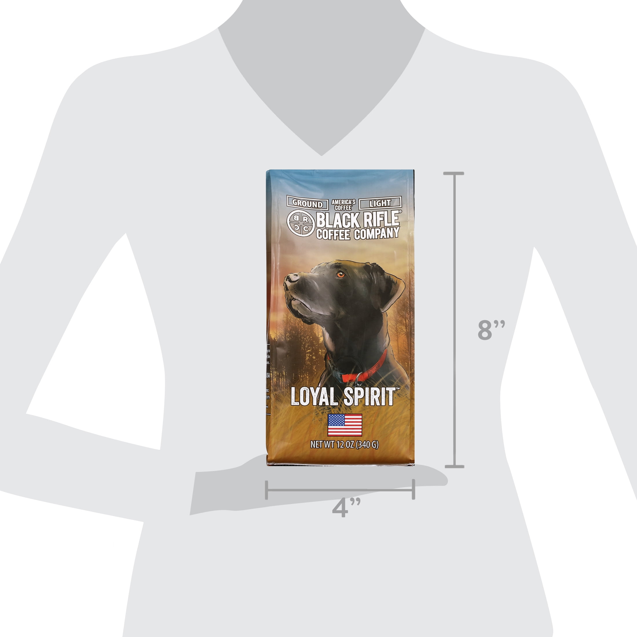 Black Rifle Coffee Company Loyal Spirit, Light Roast, Ground Coffee, 12 oz