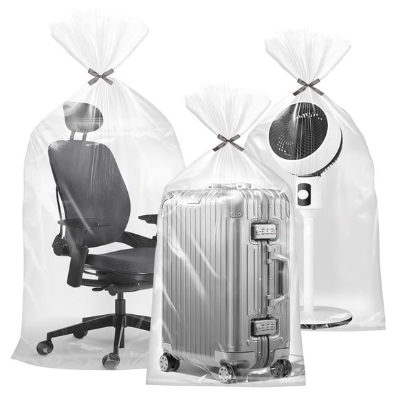 LUIISIS 4 Pack 3.94 Mil Large Clear Storage Bags, Dustproof Plastic Storage Bags, Jumbo Moving Bags, Flat Open Poly Bags for Clothes Toys Sheet Suitcase Furniture (40×60 inches)