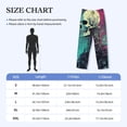thumbnail image 4 of Picia Cartoon Art Skull Mens Soft Woven Cotton Elastic Waistband Sleep Pajama Pant Lounge Sleep Pant With Pockets And Drawstring-Large, 4 of 9