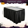 thumbnail image 2 of BlinkLLX 4 Pcs Plastic Table Skirt 29 Inches x 14 ft Disposable Table Skirt for Rectangle Tablecloth Wedding Shower Birthday Party Banquet(Black), 2 of 7