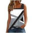 thumbnail image 2 of Puntoco Camisetas ajustadas para mujer Camiseta holgada cómoda con estampado de moda para mujer Top sin mangas, 2 of 5