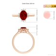 thumbnail image 5 of ANGARA Lab Grown 1.25 Ct Prong-Set Oval Ruby Halo Engagement Ring in 14K Rose Gold for Women (Size-8x6mm) | July Birthstone, Birthday, Anniversary, Jewelry Gift for Women | Lab Grown Ruby Ring, 5 of 8