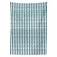 thumbnail image 3 of Ambesonne Grey Blue Tablecloth Rectangular Table Cover, Doodle Stripe Pattern, 60"x90", Bluegrey White, 3 of 4