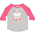 thumbnail image 3 of Inktastic I'm Two with Flowers and Cute Llama Cake Girls Toddler T-Shirt, 3 of 5