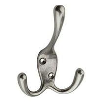 National Hardware N337-208 Triple Robe Hook, Satin Nickel - Quantity 5